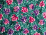 Pink/Teal Floral Cotton Fabric
