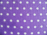 Purple/White Polka Dot Cotton Fabric