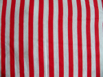 Red/White Stripe Cotton Fabric