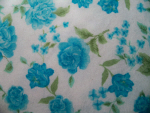 Teal Floral Flannel Fabric