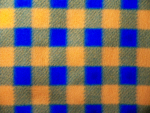 Blue/Orange Plaid Fleece Fabric