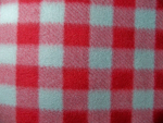 Red/Grey Plaid Fleece Fabric