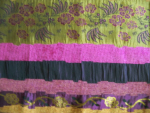 Purple/Gold Jacquard Fabric