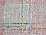 Pink White Multi Linen Fabric