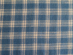 Blue and White Plaid Fabric