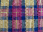Fuschia/Blue/Yellow Seersucker Fabric