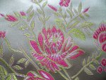 Pink  Floral Brocade Fabric