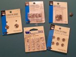 Different Fasteners such as Snaps and Hook and Eye