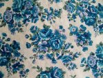 Blue Floral Cotton Fabric