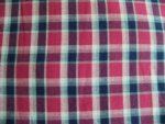 Navy/Burgundy Plaid Cotton Fabric