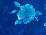 Blue Floral Denim Fabric