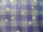 Lavendar White Star Flannel Fabric
