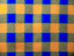 Blue/Orange Plaid Fleece Fabric