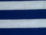 Blue/White Interlock Knit Fabric