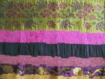 Swatch Jacquard Purple/Gold Fabric