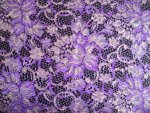 Purple/Gold Lace Fabric