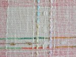 Pink White Multi Linen Fabric