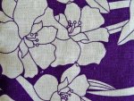 Purple and White Floral Linen Swatch