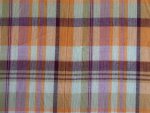Orange and Lilac Madras Fabric