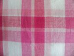 Pink and White Madras Fabric
