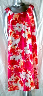Pink Floral Linen Tank Dress