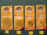 Rotary Cutter Blades, 60mm, 45mm, 28mm, and 18mm
