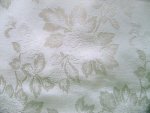White Floral Upholstery Fabric