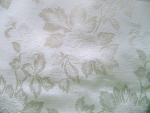 White Floral Upholstery Fabric